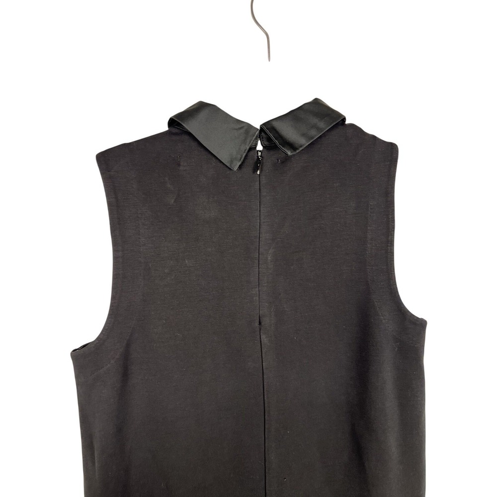 Madewell Black Sleeveless Ponte Top with Satin Collar Size XS‎ 09245 - Picture 4 of 8